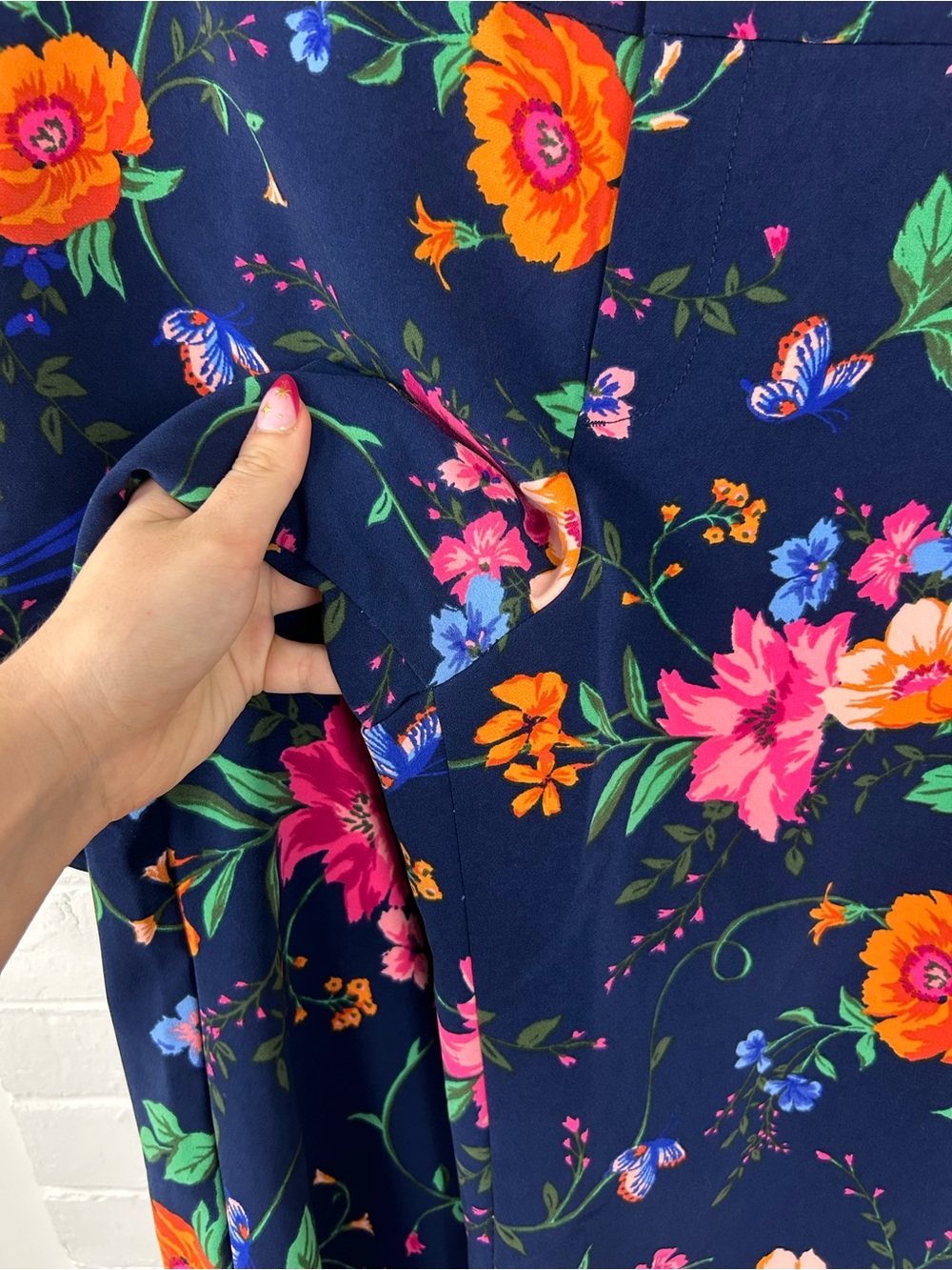 Old Navy Floral Harper Mid Rise Trouser Pants Size 12 - Picture 8 of 10